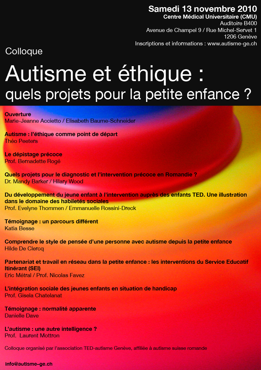 2ème colloque scientifique - Autisme Genève